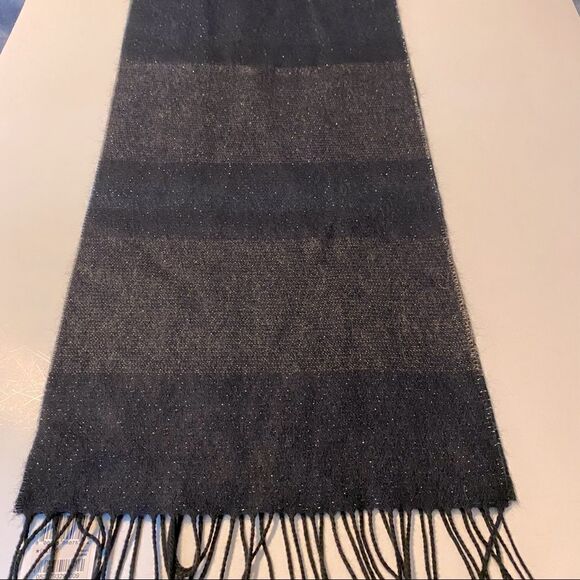 Cejon Scarf dark Navy blue nylon/acrylic made in Italy 11x70 *NEW* - Picture 2 of 8